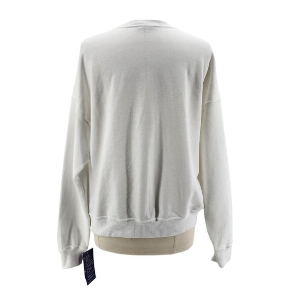 NWD Champion Powerblend White Multicolor Spell Out Sweatshirt Womens Large - Picture 5 of 13